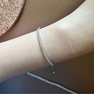 Elegant Silver Tennis Bracelet